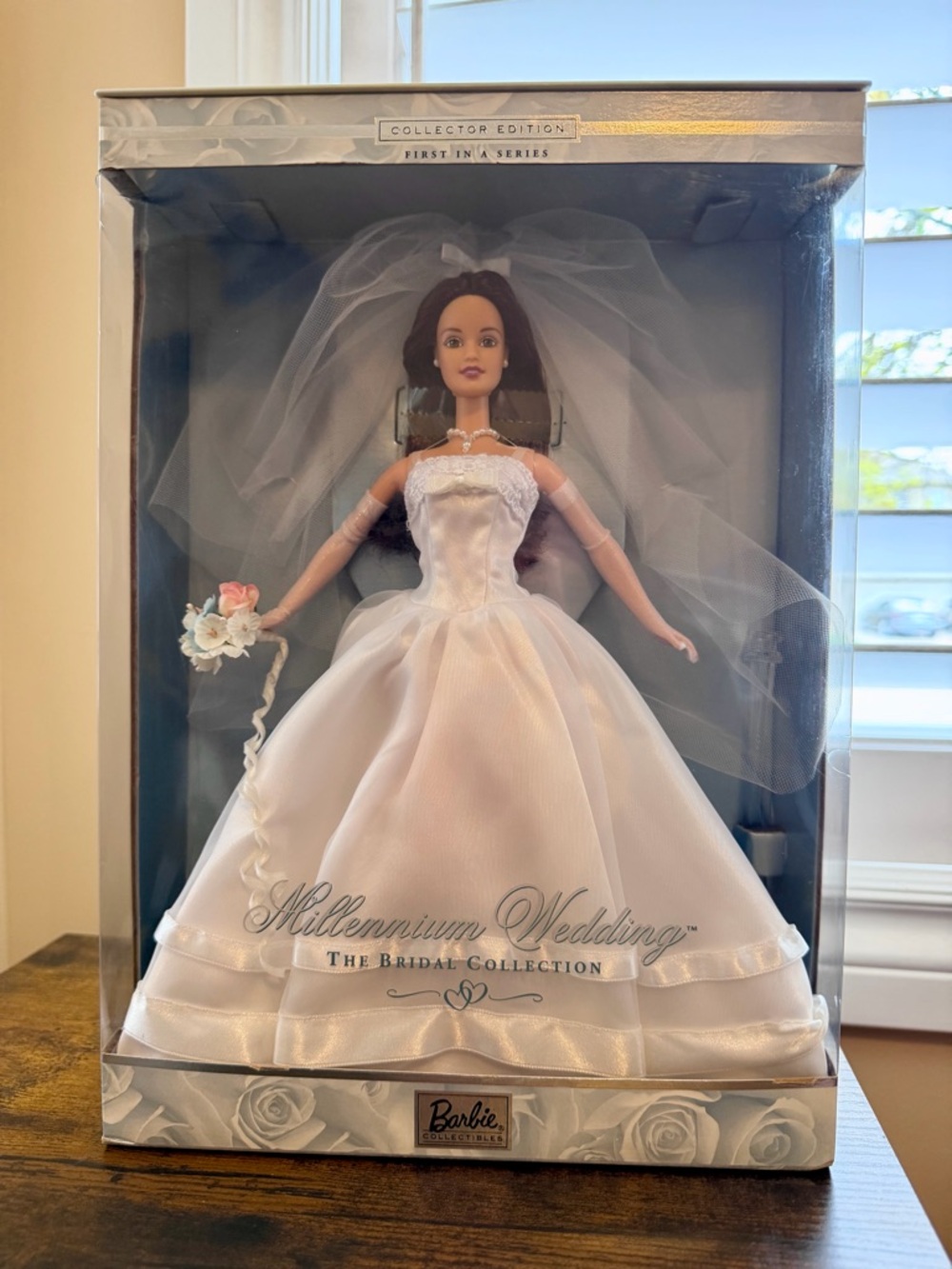 1999 'First in Series' Millennium Wedding Barbie-Brunette